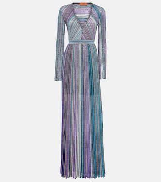 Maxikleid aus Häkelstrick mit Pailletten | Missoni