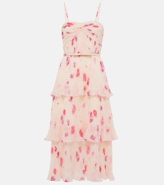Floral chiffon midi dress | Self-Portrait