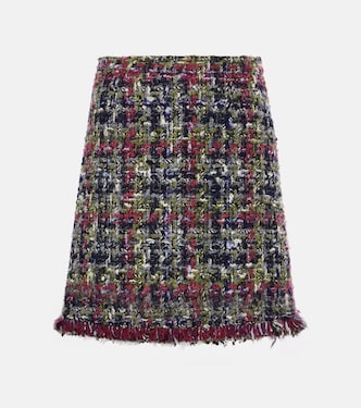 Mini-jupe en tweed de laine mélangée | Etro