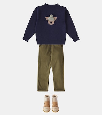 Olb cotton-blend straight pants | Donsje