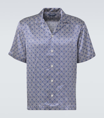Roberto printed silk bowling shirt | Frescobol Carioca
