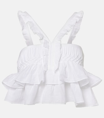 Daliana ruffled cotton-blend top | Marant Etoile