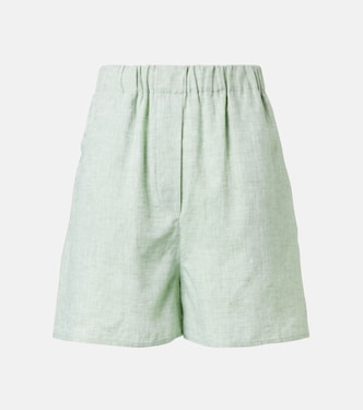 Angelo high-rise linen Bermuda shorts | Loro Piana
