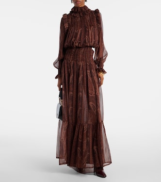 Abito lungo in seta | Saint Laurent