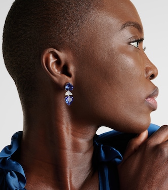 Boucles d'oreilles Heart en or blanc 18 ct, tanzanites et diamants | Kamyen