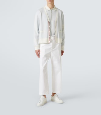 Polohemd 4-Bar aus Leinen und Baumwolle | Thom Browne