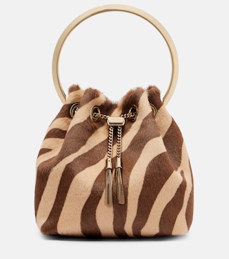 Bon Bon Small calf hair bucket bag | Jimmy Choo