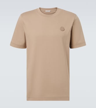 T-shirt rayé en coton à logo | Moncler