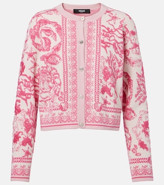 Underwater Barocco jacquard cardigan | Versace
