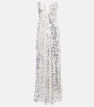 Robe longue Arched Palm à sequins | Christopher Esber