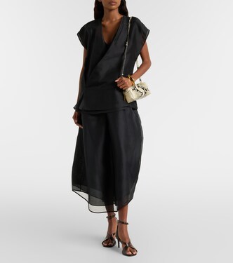 فستان ميدي من الحرير التول Colette | Khaite