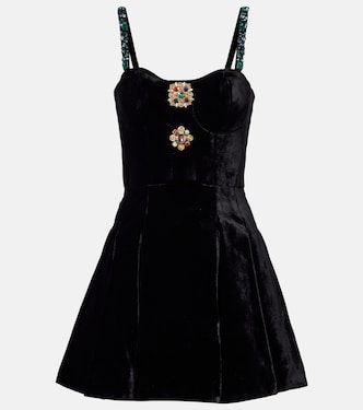 Embellished velvet minidress | Balmain