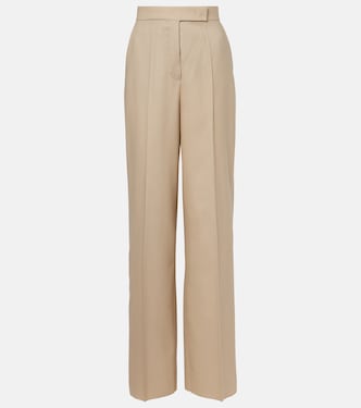 Wool, mohair, and silk wide-leg pants | Max Mara