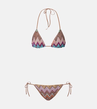 Top de bikini de lamé en zigzag | Missoni