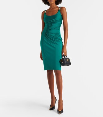 Gathered jersey cocktail dress | Versace