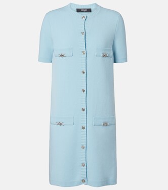 Medusa wool and cashmere shirt dress | Versace