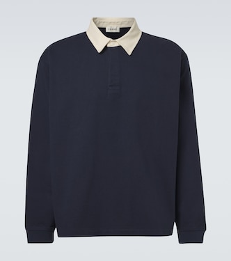 Cotton jersey polo sweater | Frame