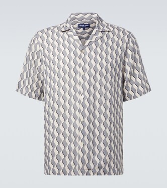 Roberto printed linen bowling shirt | Frescobol Carioca