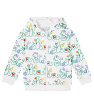 Printed cotton jersey zip-up hoodie | Stella McCartney Kids