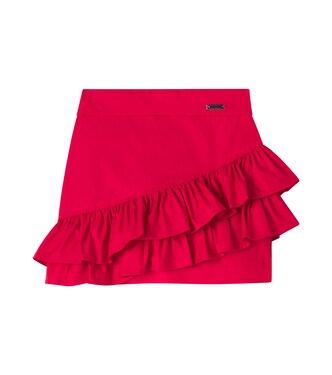 Ruffled cotton-blend skirt | Monnalisa