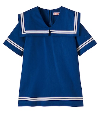 Striped cotton and linen dress | Tinycottons