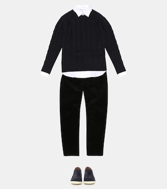 Downy Cables cashmere sweater | Loro Piana Kids