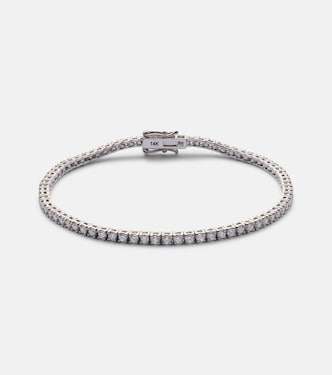Bracelet Tennis en or blanc 14 ct | Sydney Evan