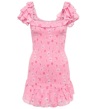 Kodie shirred cotton minidress | LoveShackFancy