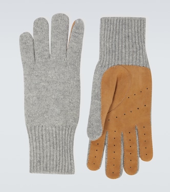 Guantes de cachemir y ante | Brunello Cucinelli