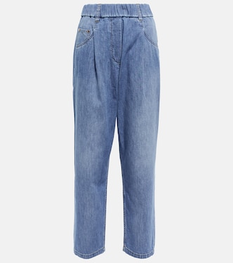 High-Rise Straight Jeans | Brunello Cucinelli