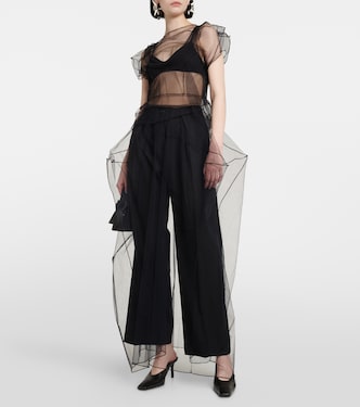 Top in mesh con volant | Acne Studios