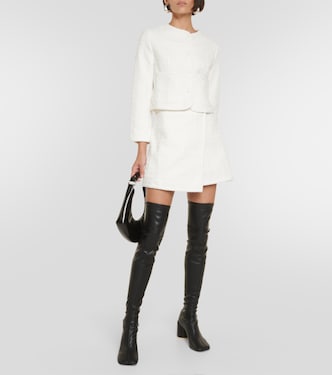 Falda wrap White Label de tweed de algodón | Proenza Schouler