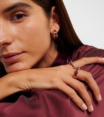 Bague Iconica en or rose 18 ct et grenats pyrope | Pomellato