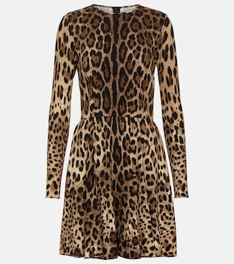 Vestido corto de jersey estampado | Dolce&Gabbana