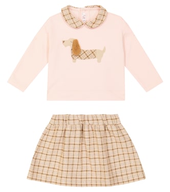 Bebé - set de top y falda de algodón | Il Gufo