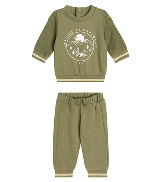 Baby - Felpa e pantaloni sportivi in cotone con stampa | Tartine et Chocolat