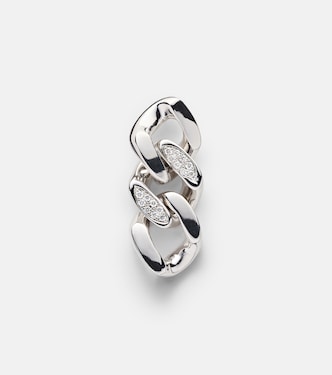 Orecchino Link in oro 14kt con diamanti | Rainbow K