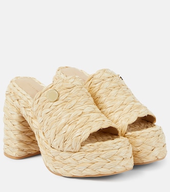 Skyla raffia-effect platform mules | Stella McCartney