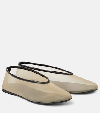 Ballerine Marcy in mesh con pelle | Khaite