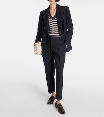 Pantalon tapered en laine mélangée | Brunello Cucinelli