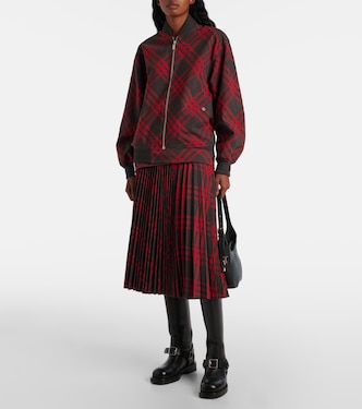 Falda midi con Burberry Check plisada | Burberry