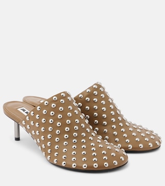 Mules en cuir à ornements | Jil Sander