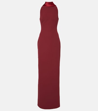 Robe Holliana aus Crêpe mit Satin | Safiyaa