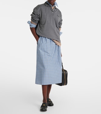 Polo rayé en coton  | Miu Miu