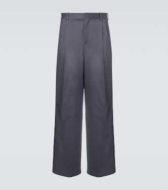 Pleated cotton wide-leg pants | Loewe