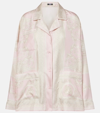 Pyjama-Hemd La Coupe Des Dieux aus Seide | Versace