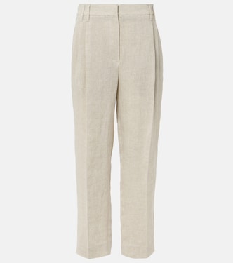 Gerade Hose aus einem Leinengemisch | Brunello Cucinelli