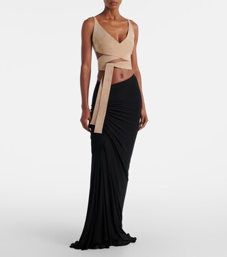 Suede wrap top | Alaïa
