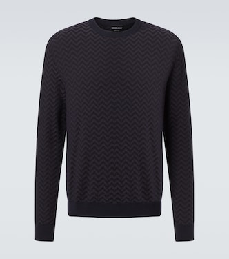 Striped wool-blend sweater | Giorgio Armani