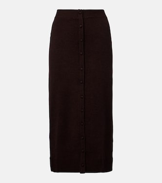 Knitted wool-blend midi skirt | Victoria Beckham